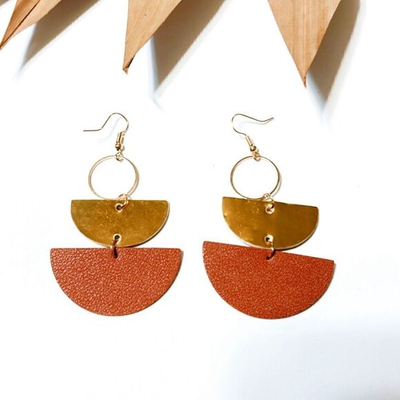 Boho statement earrings S319 - Picture 2 of 3